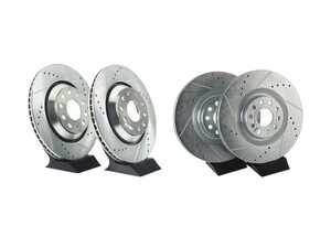 ES#5446075 - ebr832xprKT - Front & Rear Cross-Drilled And Slotted Evolution Rotors - Set (345x30/310x22) - Zinc coated performance rotors - Power Stop - Volkswagen