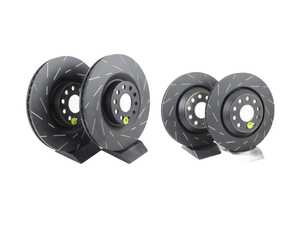 ES#5446088 - usr7421KT - Front & Rear USR Series Sport Slotted Rotors - Pair (345x30/310x22) - Upgrade to a Turbo slotted rotor for improved braking - EBC - Volkswagen