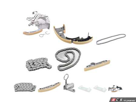 ES#5447441 - 06E109467MKT - Timing Chain Kit - Standard - Includes new tensioners, guide rails, & chains to service your timing chain - Assembled By ECS - Audi