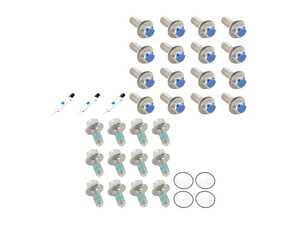 ES#5456737 - M157M278RSKT1 - Front Upper Timing Covers Reseal Kit - Without Camshaft Adjuster Magnets - Cure the notorious M157, M278, and M276 oil leak, save your alternator, and do the job right with 100% Genuine Mercedes Benz hardware and sealant in one click. - Genuine Mercedes Benz - Mercedes Benz