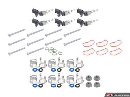 ES#5457409 - 06E906036CKT - Fuel Injectors With Installation Kit - Contains everything you need to install your new injectors - Assembled By ECS - Audi