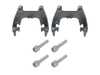 ES#5457722 - 5q0615425cqb7KT - Rear Caliper Carrier - Pair (Black) - Includes Caliper Carrier Bolts - Assembled By ECS - Audi Volkswagen