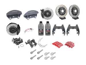 ES#5457724 - mk7bbKT - Front & Rear OEM+ Big Brake Kit (345x30/310x22) - A high-performance "Stealth" upgrade - Assembled By ECS - Audi Volkswagen