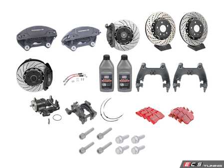 ES#5457724 - mk7bbKT - Front & Rear OEM+ Big Brake Kit (345x30/310x22) - A high-performance "Stealth" upgrade - Assembled By ECS - Audi Volkswagen