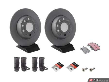 ES#5470150 - TA0SRBS2KT - Rear Brake Service Kit - Basic (272x10) - Includes Zimmermann Rotors and EBC Ultimax Pads - Assembled By ECS - Audi Volkswagen