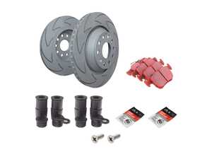 ES#5470161 - TA0SRBS3KT - Rear Brake Service Kit - Basic (272x10) - Includes BSD Blade Rotors & RedStuff Pads - Assembled By ECS - Audi Volkswagen