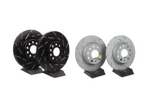 ES#5470174 - usr1772-1386KT - Front & Rear USR Series Sport Slotted Brake Rotors - (312x25/272x10) - Upgrade to a Turbo slotted rotor for improved braking - EBC - Volkswagen