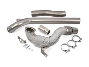 ES#4736382 - 034-105-4054 - 034Motorsport Stainless Steel Racing Downpipe - The ultimate upgrade over the factory downpipe yields increased horsepower and torque, reduced turbocharger lag, and an enhanced exhaust note. - 034Motorsport - Audi Volkswagen