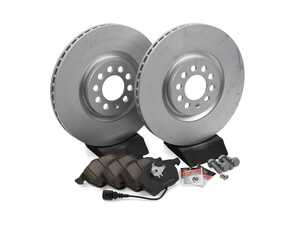ES#5425423 - 8N0615301A1KT - Front Brake Service Kit (312x25) - Featuring SHW Performance rotors and ECS DD23 ceramic pads - Assembled By ECS - Volkswagen