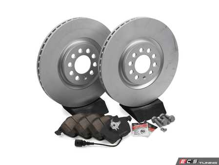 ES#5425423 - 8N0615301A1KT - Front Brake Service Kit (312x25) - Featuring SHW Performance rotors and ECS DD23 ceramic pads - Assembled By ECS - Volkswagen