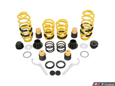 ES#4045183 - 27310075 - ST Adjustable Lowering Springs - Allows individual ride height adjustment at each corner of your vehicle - Make your stock suspension height adjustable, without compromise! - Suspension Techniques - Audi
