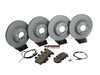ES#3047780 - 34106787490KT4 - Front & Rear Brake Service Kit - Featuring Zimmermann coated rotors and ECS DD23 Daily Driver ceramic pads - Assembled By ECS - BMW