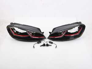 ES#5470714 - 5GM941PROR - Full LED Projector Headlight Set - With Red Strips *Scratch And Dent* - Features dual projectors and LED switchback DRLs/sequential indicators - Scratch & Dent - Volkswagen