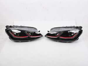 ES#5470420 - HVWG7HL75R2SDAAs - MK7.5 Style Headlight Set - Red Trim *Scratch And Dent* - MK7.5 looks with MK7 fitment. Features switchback DRLs/sequential indicators. - Scratch & Dent - Volkswagen