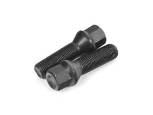 ES#5470167 - 14254001SW2 - Conical Seat Wheel Bolt - 14x1.25x40mm - Set of 2 - Black wheel bolt made with aftermarket wheels and spacers in mind - H&R - BMW