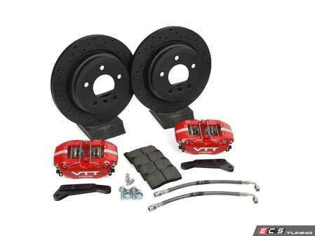 ES#4930610 - VTT-BRAKE-E9X-6- - Rear Drag Brake Conversion Kit - This kit replaces your rear brake rotors and calipers to fit 15 wheels. - Vargas Turbo Technologies - BMW