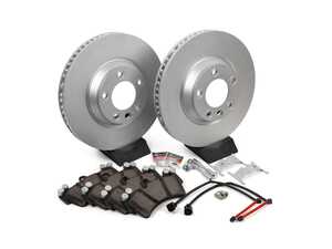 ES#5425831 - 7L8615301.2KT - Front Brake Service Kit - Featuring SHW Performance rotors and ECS DD23 Daily Driver ceramic pads - Assembled By ECS - Audi Volkswagen Porsche