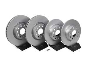 ES#5433764 - 312272fr5KT - Front & Rear V5 Plain Brake Rotor Kit (312x25/272x10) - Precision manufactured and featuring a GeoSpec corrosion-resistant coating - ECS - Volkswagen