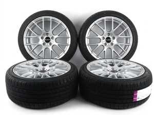 ES#5481261 - 030IMG3WTP12 - 19" Alzor Style 030 "Ready-To-Roll" OEM+ Fitment Square Wheel & Tire Package - F3x Late Model - Square 19x8.5 ET35 5x120 72.6CB - Silver - With Professionally Mounted & Balanced Advanta HPZ-02 All Season Tires (245/35/R19). Includes TPMS Sensors! Great option for X-Drive cars but will work for all F3x Late Model builds. - Alzor - BMW