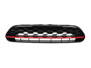 ES#5425059 - 51135A1A149 - JCW Grille LCI Piano Black With Red Stripe Without JCW Logo - Complete front main grille without JCW logo, newer design - Bremmen Parts - MINI