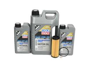 ES#5447071 - 83212365950KT - Liqui Moly Special Tec LL-01 FE 0w-30 Oil Change Kit - Includes Seven Quarts Of Liqui Moly Special Tec LL 0w-30 Synthetic Engine Oil And A Hengst Oil Filter - Assembled By ECS - BMW