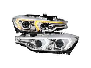 ES#5481747 - LHP-F3012-S-SQ-R - Projector Headlights W/ Switchback Sequential LED Turn Signal (Chrome Housing / Clear Lens) - Give your Euro the modern facelift it deserves. - Spec-D Tuning - BMW
