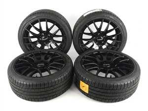 ES#5481810 - 030-IM-225255T - 18" Alzor Style 030 "Ready-To-Roll" Staggered Wheel & Tire Package - w/ Ironman Tires - 18x8/18x9 ET35 5x120 72.6CB - Matte Black - With Professionally Mounted & Balanced Ironman iMove Gen 3 UHP Tires (225/40ZR18 & 255/35ZR18) - Includes TPMS sensors! - Alzor - BMW