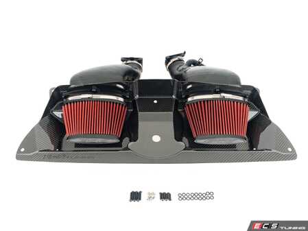 ES#5374630 - 040300LA10 - 4M SQ7 Luft-Technik Intake System - Featuring dual cone filters and carbon fiber shroud for superior air flow and aesthetics. - ECS - Audi