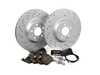 ES#4794430 - CRK7446 - Z23 Evolution Sport Brake Upgrade Kit - Front - Includes Z23 Carbon-Fiber Ceramic Brake Pads, Drilled & Slotted Zinc Plated Rotors, and stainless-steel hardware - Power Stop - BMW