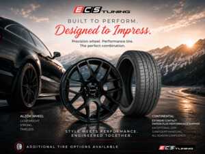 ES#5481477 - 349-22545-ATK1 - 18" Alzor Style 349 Satin Black "Ready-To-Roll" Wheel & Tire Package for VW Alltrack - Continental Extreme Contact DWS06 Plus Performance Summer (225/45R18) - Square 18"x8.0" ET35 5x112 57.10CB - Satin Black - With Professionally Mounted & Balanced Continental Extreme Contact DWS06 Plus Performance Summer Tires (225/45R18). Specifically created for your Alltrack. - Alzor - Volkswagen