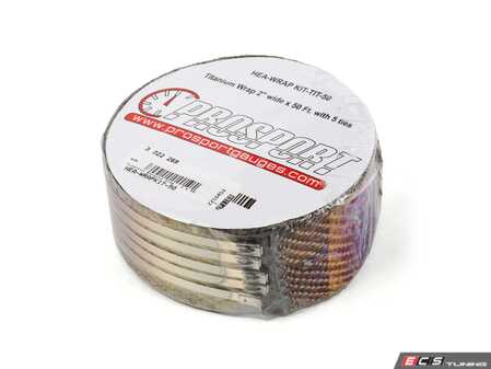 ES#3022269 - HEA-WRAPKIT-50 - Titanium Exhaust Wrap - 2" x 50 - Designed to handle continuous temperatures up to 1,800F - Prosport Performance - Audi BMW Volkswagen Mercedes Benz MINI Porsche