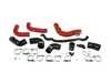 ES#5395853 - 043938la05KT - MK8 Golf R Charge Pipe Kit - Wrinkle Red  - Improve your charge airflow path with our complete Intercooler Charge Pipe Upgrade Kit! - ECS - Audi Volkswagen