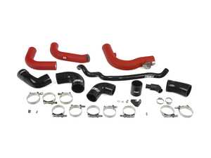 ES#5395853 - 043938la05KT - MK8 Golf R Charge Pipe Kit - Wrinkle Red  - Improve your charge airflow path with our complete Intercooler Charge Pipe Upgrade Kit! - ECS - Audi Volkswagen
