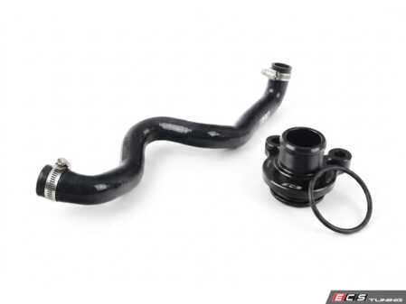 ES#5482479 - 060105la01KT - ECS Performance Coolant Outlet Hose Kit - Replace your failure-prone rubber coolant outlet hose with a durable, long-lasting silicone solution! Includes billet aluminum "mickey mouse" flange. - ECS - BMW
