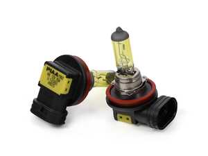 ES#3477271 - 22-13408 - H8 Solar Yellow Bulb - Pair - 35W bulbs with 2500K yellow color output for significantly less glare than white light - PIAA - Audi BMW Volkswagen MINI Porsche
