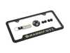 ES#3571859 - 5G0087700 - Rabbit GTI Edition License Plate Frame Kit - Black stainless steel plate frame, brushed aluminum key chain, and valve stem caps with the Rabbit logo - Genuine Volkswagen Audi - Volkswagen