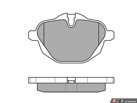 ES#5482240 - 252456118 - Brake Pad Set - Rear - Restore the factory crispness and dependable stopping power of your BMW's rear braking system with this premium Meyle ORIGINAL Quality Brake Pad Set. - Meyle - BMW