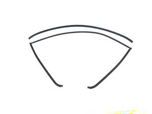ES#5481860 - 51317061970KT - E90 Rear Window Sealing Gasket With Lower Trim - Over years of baking in the sun and surviving the elements, the factory rear window trim turns gray, cracks, and literally flakes away. It doesn't just look bad; it also invites wind noise, whistling, and potential water intrusion into your cabin. - Assembled By ECS - BMW