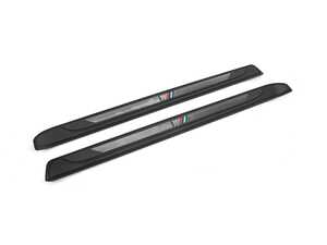 ES#5481252 - 51478045291/2KT - M Door Sill Covers - If your factory door sills are scratched, faded, or missing that iconic M-Sport flair, it?s time for an upgrade that greets you properly every single time you step inside. - Assembled By ECS - BMW