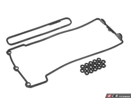 ES#5470997 - 318.620 - Engine Valve Cover Gasket Set - This complete replacement kit features high-quality elastomer material designed to withstand high operational temperatures and harsh engine fluids. - Elring - BMW