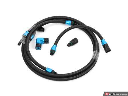 ES#5481803 - 201-0152KT - MQB Performance Fuel Lines With Flex Fuel Upgrade - Direct replacement from the fuel pump on the passenger side of the car to an aftermarket MPI system. - Precision Raceworks - Audi Volkswagen