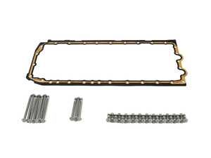 ES#5481520 - 11137600482KT2 - Oil Pan Gasket With Oil Pan Bolt Set - If you're dropping your oil pan for a gasket replacement, oil pump service, or rod bearing refresh, reusing your factory hardware is a gamble you don't want to take. - Assembled By ECS - BMW