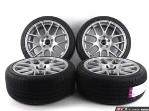 ES#5491690 - 349A-22540MK7 - 18" Alzor Silver Style 349 "Ready-To-Roll" Wheel & Tire Package for MK7 GTI - w/ Ironman Tires - 18x8 ET45 5x112 - Silver Finish - With Professionally Mounted & Balanced Ironman iMove Gen 3 UHP Tires (225/40R18) - Alzor - Volkswagen