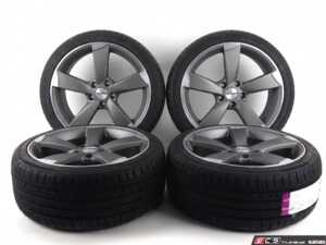ES#5491694 - 628-2-22540MK7 - 18" Alzor Style 628 "Ready-To-Roll" Wheel & Tire Package for MK7 Golf/GTI - w/ Ironman Tires - 18x8 ET45 5x112 - Gun Metal - With Professionally Mounted & Balanced Ironman iMove Gen 3 UHP Tires (225/40R18) - Alzor - Volkswagen