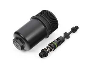 ES#5481436 - 06l115408dKT - Revised Oil Filter Housing & Adapter Valve - Replace your broken or stripped oil filter housing, as well as the adapter valve inside the housing. - Genuine Volkswagen Audi - Volkswagen