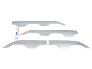 ES#4372412 - 2GJ071328DSP - Taos Basecamp - Side Door Skid Plates - Set of 4 panels that feature trapezoid design accent and are finished in satin metallic silver paint. - Genuine Volkswagen Audi - Volkswagen