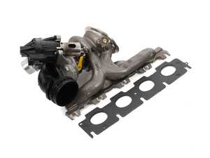 ES#5481856 - 11658626637KT2 - Turbocharger With Manifold And Gasket - Whether you're fighting a dreaded wastegate rattle or just trying to restore punch to your turbocharged BMW or Mini, a failing turbocharger is an immediate issue - Assembled By ECS - BMW MINI
