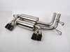 ES#5491214 - MRABEBE46M30EBCs - E46 M3 Megan Axle Back Exhaust *Scratch And Dent* - 2.5" Stainless exhaust with quad 3" Black Chrome Tips - Scratch & Dent - BMW