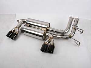 ES#5491214 - MRABEBE46M30EBCs - E46 M3 Megan Axle Back Exhaust *Scratch And Dent* - 2.5" Stainless exhaust with quad 3" Black Chrome Tips - Scratch & Dent - BMW