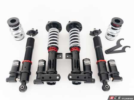 ES#4900308 - 057807LA01 - ECS Performance 2-Way Adjustable Coilover System - E36 - Track-ready performance and flexibility for your E36! Featuring nitrogen-filled external reservoirs and independently adjustable compression and rebound damping. - ECS - BMW